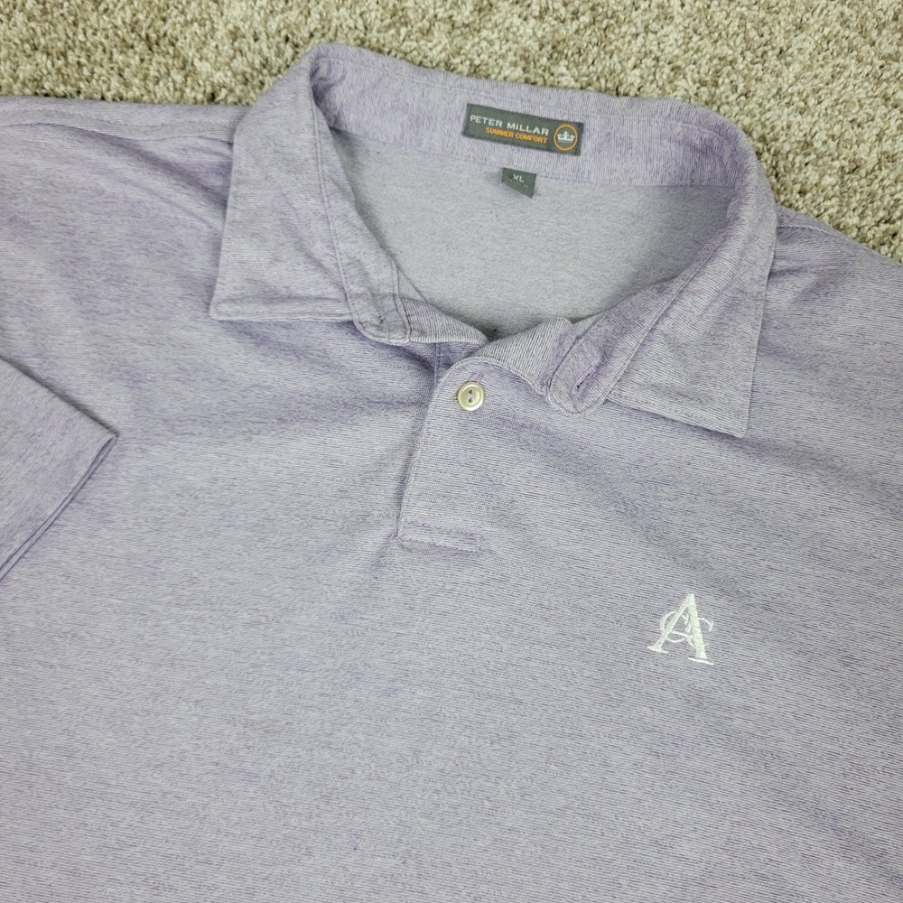 Peter Millar Summer Comfort Mens XL Purple Performance Stretch Golf Polo SS